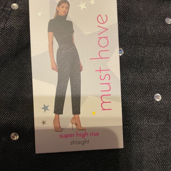 Black Denim Jeans with Rhinestones size 5/27 - Picture 4 of 14